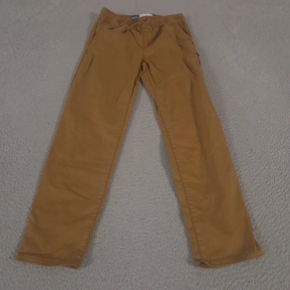 Old Navy Pants Boys XL Brown Built-In Flex Tapered Tech Quick Dry Stretch Chinos